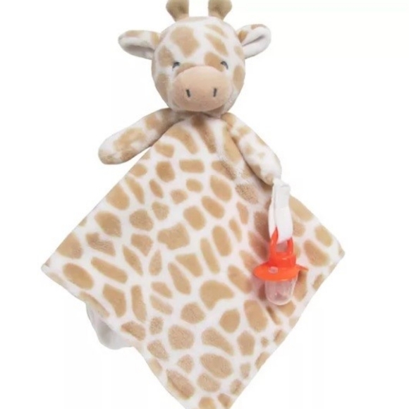 Carter's Other - NWT Carter's Giraffe Plush Security Blanket / Lovey With Pacifier Clip